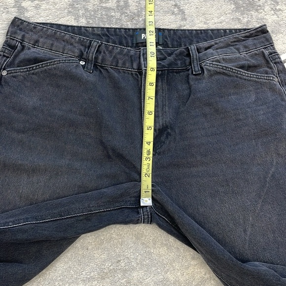 New Paige Sonja Angled Pockets Jeans Black Magnet Distressed Denim Sz 31 - Picture 10 of 14